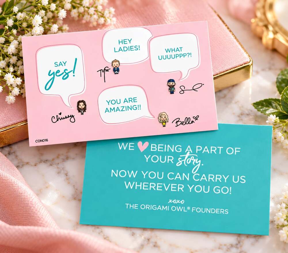 Origami Owl Founders Enamel Charm Set